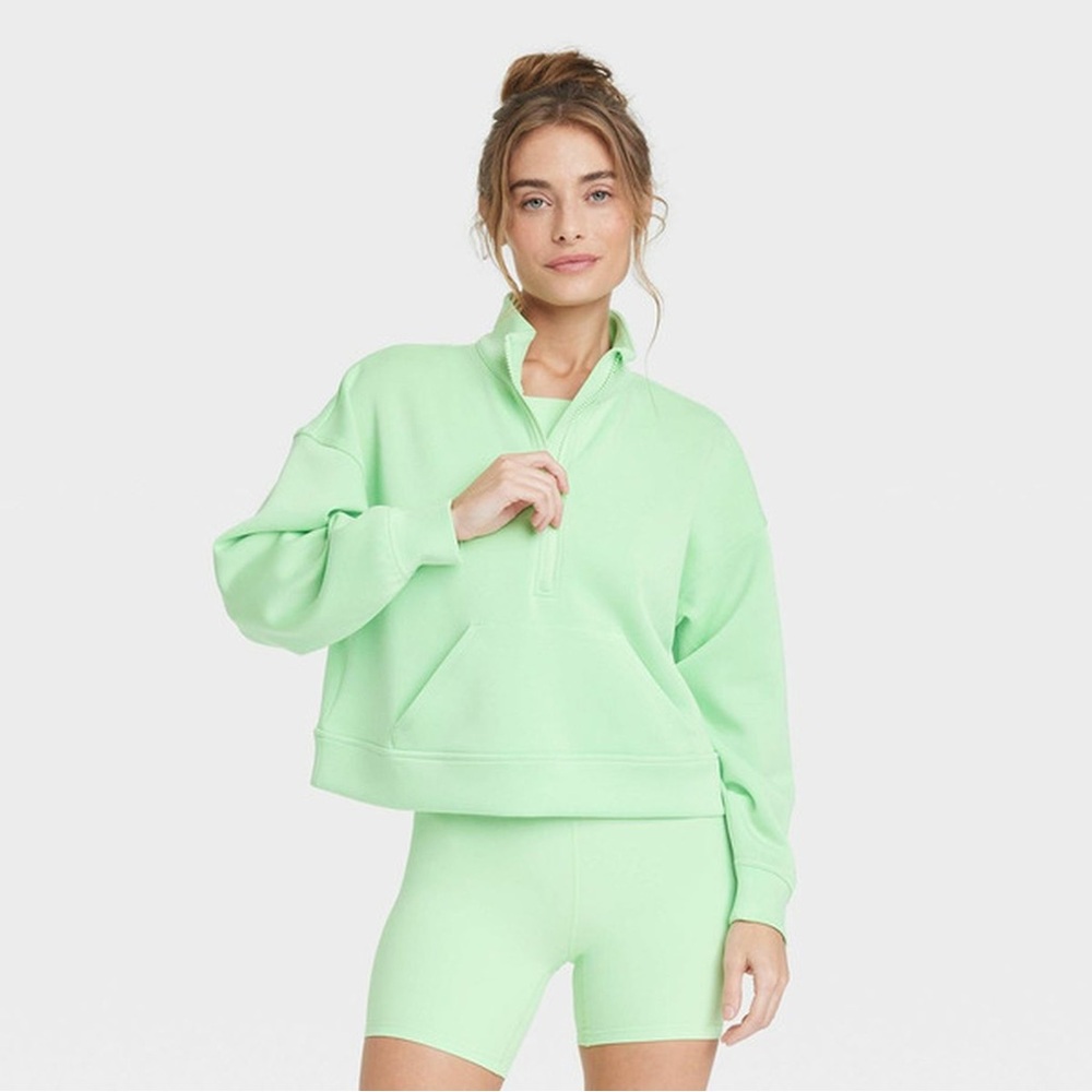 all in motion Mint Green Half-Zip Pullover Sweatshirt